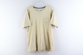 Vtg 90s Guess Mens Large USA Question Mark Spell Out Faded Pocket T-Shirt Yellow - £41.90 GBP