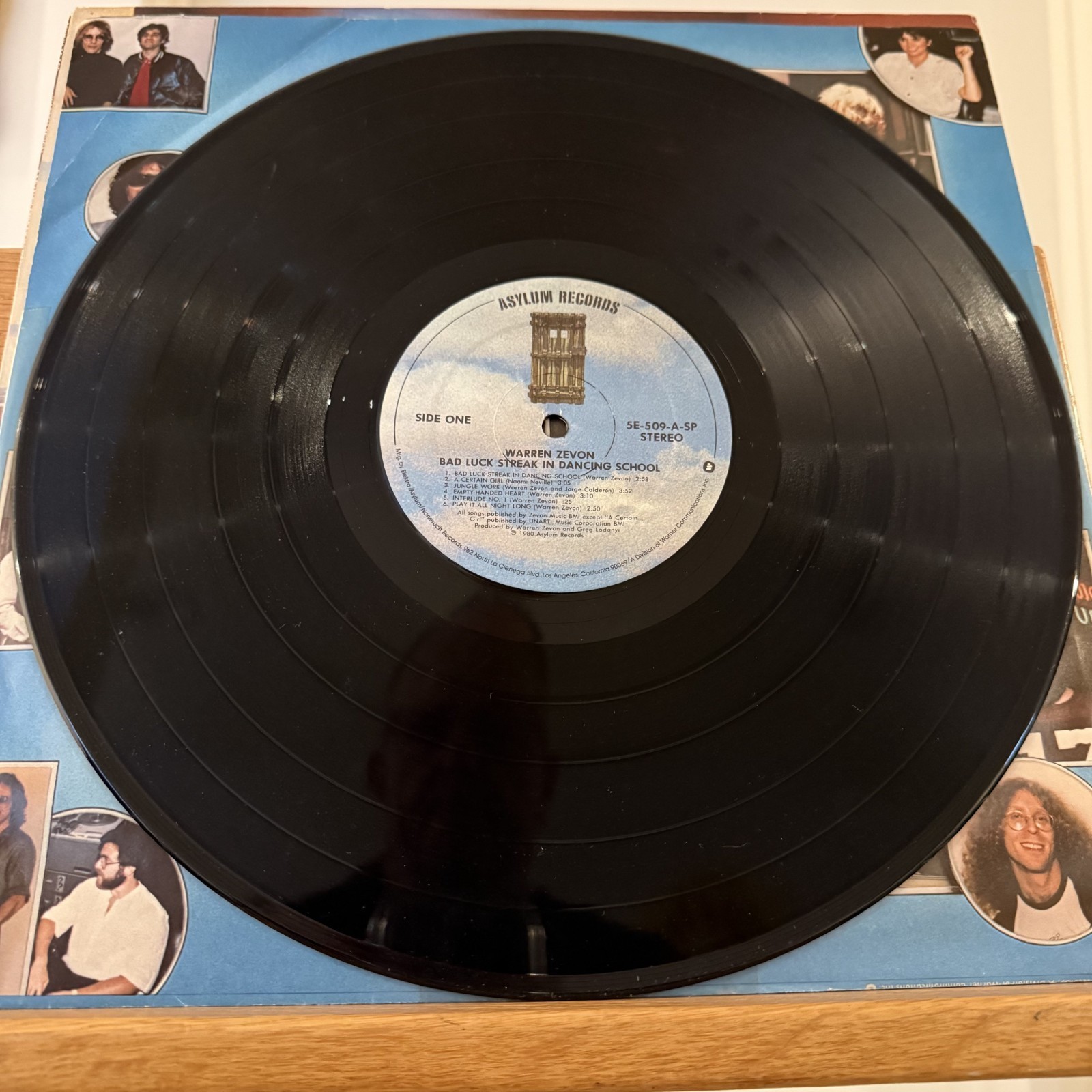 Warren Zevon Bad Luck Streak in Dancing School Vinyl LP Asylum 5E-509 1st Press Item image 7
