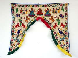 Vintage Welcome Gate Toran Door Valance Window Décor Tapestry Wall Hanging DV44 - £35.62 GBP