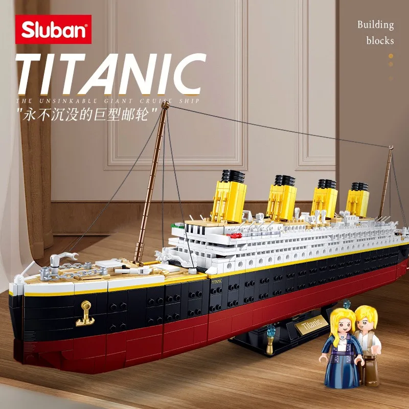 2022 Large Titanic Unsinkable Giant Cruise Ship RMS Boat City Building Blocks - £73.59 GBP+