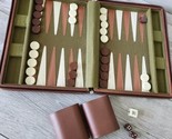Vintage Backgammon Small Travel Size Zip Magnetic Pieces - FLAWS - £7.90 GBP