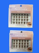 Kiss Falscara Multipack False Eyelashes Soft Deep Brown Mocha Wisps 2-Pack  - $14.99