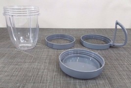NutriBullet Blender Parts - (1) 18oz Cups, Lip Ring, Handle, Lids - $10.13
