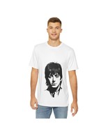 Paul McCartney Men&#39;s Polyester All Over Print Tee, Black and White Portr... - £31.51 GBP+