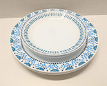 8 pc Corelle Everyday Expressions Azure Medallion Dinner Plates and Sala... - $18.76