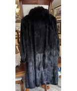 Vintage Avanti Chocolate Brown Collared Lined Pockets Mink Fur Full Leng... - £371.80 GBP