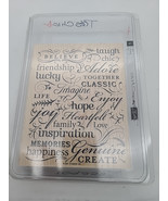 Tres Chic Stampin Up Positive Word Collage Believe Imagine Hope XL Stamp... - $20.49 CAD