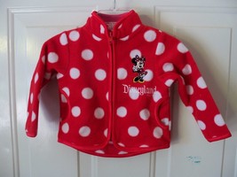 Disneyland resort Red/White Fleece Jacket Size 6 Months Girl&#39;s NEW - £13.72 GBP