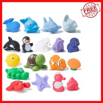 Safe No-Hole Bath Toys for Infants 6-12  &amp; Toddlers 1-3 - 18 Ocean Animals - $43.64