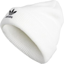 NWT $ 24 Adidas Originals Women&#39;s Fit Trefoil Beanie White/Black Logo On... - $14.99