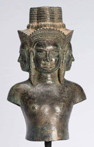 Ancien Khmer Style Bronze Brahma - Dieu Hindou Creation - 42cm/17 &quot; - £576.75 GBP