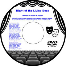 Night of the Living Dead 1968 DVD Movie Horror Duane Jones Judith O&#39;Dea Karl Har - £3.98 GBP
