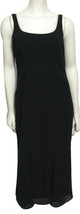 Ursula of Switzerland Black Chiffon Dress Women 8 Made in USA Long Sleeveless M - £23.70 GBP