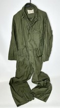 Vintage OD Green Army Coveralls Sateen DSA-1-2028-63-C Medium Shade 107  - $59.35