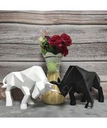 Bull Figurine Home Decor, Bison Sculpture Decor, Abstract Animal Figurin... - £23.59 GBP+