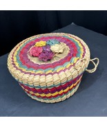 Tortillero de Palma Mexican Handmade Tortilla Warmer Basket 8.5 in diame... - $18.99