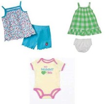 Girls Tank Shorts Bodysuit Dress Bloomers Carters 5 Pc Summer Set $53-sz... - £10.26 GBP