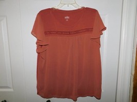 Ladies New York&amp;Co Soho Jeans Orange Top XLarge - £7.98 GBP