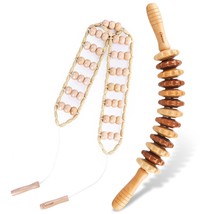 2PCS Wood Therapy Massage Tools Wooden Massage Roller Stick Back Massager Roller - £40.50 GBP