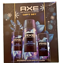 AXE Men&#39;s Blue Lavender Gift Pack Body Spray, Deo Stick &amp; Body Wash-NEW Open Box - £13.94 GBP