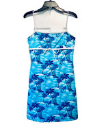 Finesse USA Vintage &#39;90s Womens S Blue White Tropical Print Y2K Mini Tan... - $54.76 CAD