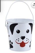 Adorable Animal Lover Party Dog Favor Tin Pail Candy Holder 4 Inches - £10.02 GBP