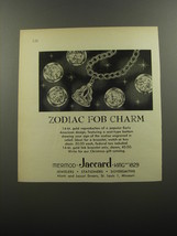 1956 Mermod Jaccard King Jewelry Ad - Zodiac fob charm - £13.80 GBP