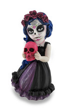 Cosplay Kids Mini Day of Dead Girl Holding Skull Statue - $49.49