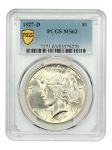 1927-D $1 PCGS MS63 - $763.88