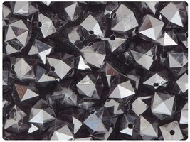 BeadTin Transparent 10mm Faceted Cube Acrylic Craft Beads (100pcs) (Purple) - $2.49