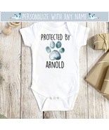 Protected By Dog Onesie®, Personalized Dog Onesie®, Pregnancy Announceme... - £14.21 GBP