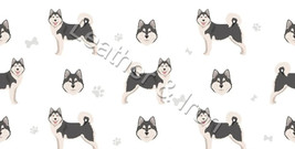 New Alaskan Malamute Grey Pattern Dog Vinyl Checkbook Cover - £6.99 GBP