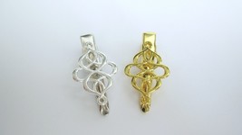 Small silver gold metal viking celtic alligator hair clip for fine thin ... - £7.03 GBP+