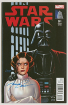 SIGNED Star Wars #1 Marvel Amanda Conner Art Variant Exc ~ Carrie Fisher Cover - $19.79