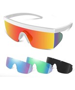 Cycling Glasses, Polarized Sports Sunglasses with 4 Lenses glasses (Black) - £15.21 GBP