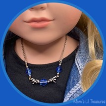 Blue Accent Silver Dragonfly Doll Necklace • 18 inch Fashion Doll Jewelry - £5.42 GBP