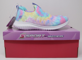 S Sport by Sketchers Katya Multicolored TYE DYE Slip On Shoes Girl&#39;s Size 1 NWB - £13.47 GBP