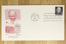 US Postal History FDC 1970 Memorial Cover Dwight Eisenhower 34th Preside... - $9.64