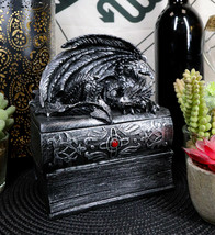 Ebros Medieval Fantasy Dragon Guardian of Knowledge Decorative Jewelry Box - £22.37 GBP