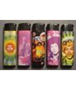 JIMI HENDRIX ABSTRACT CLASSIC POSE LOGO ELECTRONIC LIGHTER NEW SET OF 5 - £10.21 GBP