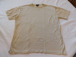 Don Rakow Men&#39;s Short Sleeve T Shirt Size See Measurements Tan GUC Pre-o... - $20.58