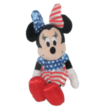 DISNEY Patriotic Red White &amp; Blue 4th July 10”MINNIE MOUSE Plush Stuffed... - $7.90