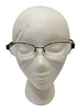 Nine West 135 Womens Semi Rim Eyeglasses Animal Print 50 17 135mm Spring Arms - $14.04