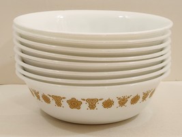 Set of 8 Vintage Corelle by Corning Butterfly Gold Coupe Cereal Bowls So... - $29.70