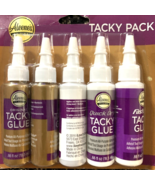 Aleene&#39;s Try Me Size Tacky Pack .66oz 5/Pkg-Clear Gel, Quick Dry, Fast G... - $12.75