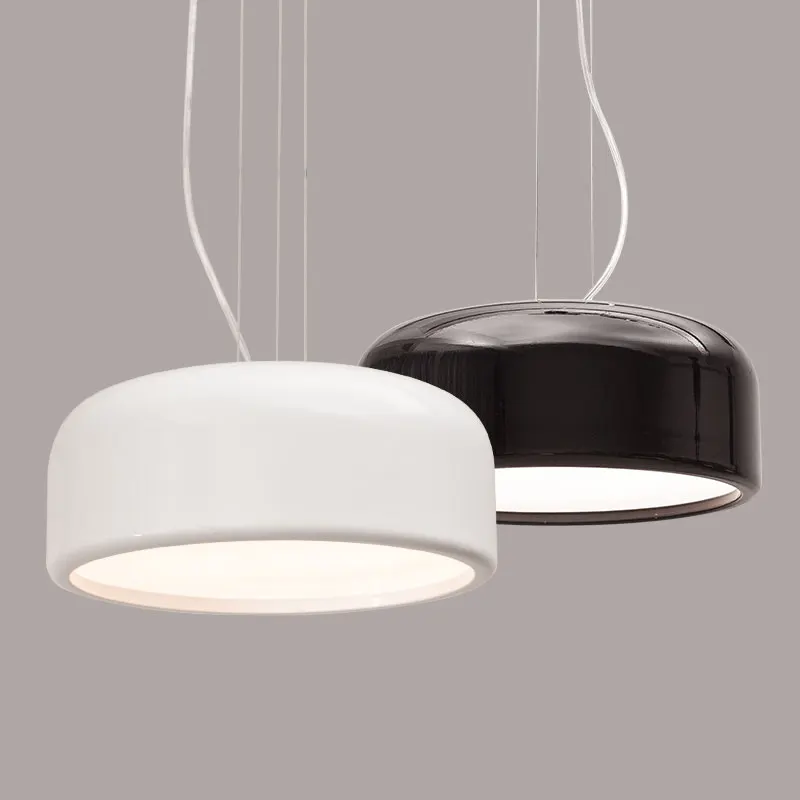 Modern Aluminum Lampshade  Pendant Lamp Dia35/48/60cm Black White Round - $128.38+