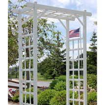 Garden Arbor 7-ft. Vinyl Pergola Patio Backyard Outdoor White Finish New - £156.50 GBP