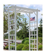 Garden Arbor 7-ft. Vinyl Pergola Patio Backyard Outdoor White Finish New - $3,780.08 MXN