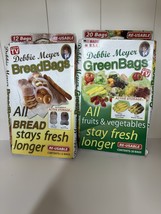 Debbie Meyer (20) Green Vegetable &amp; Fruit Bags and (12) Bread Bags / Re-... - $20.77