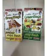 Debbie Meyer (20) Green Vegetable &amp; Fruit Bags and (12) Bread Bags / Re-... - $383.07 MXN